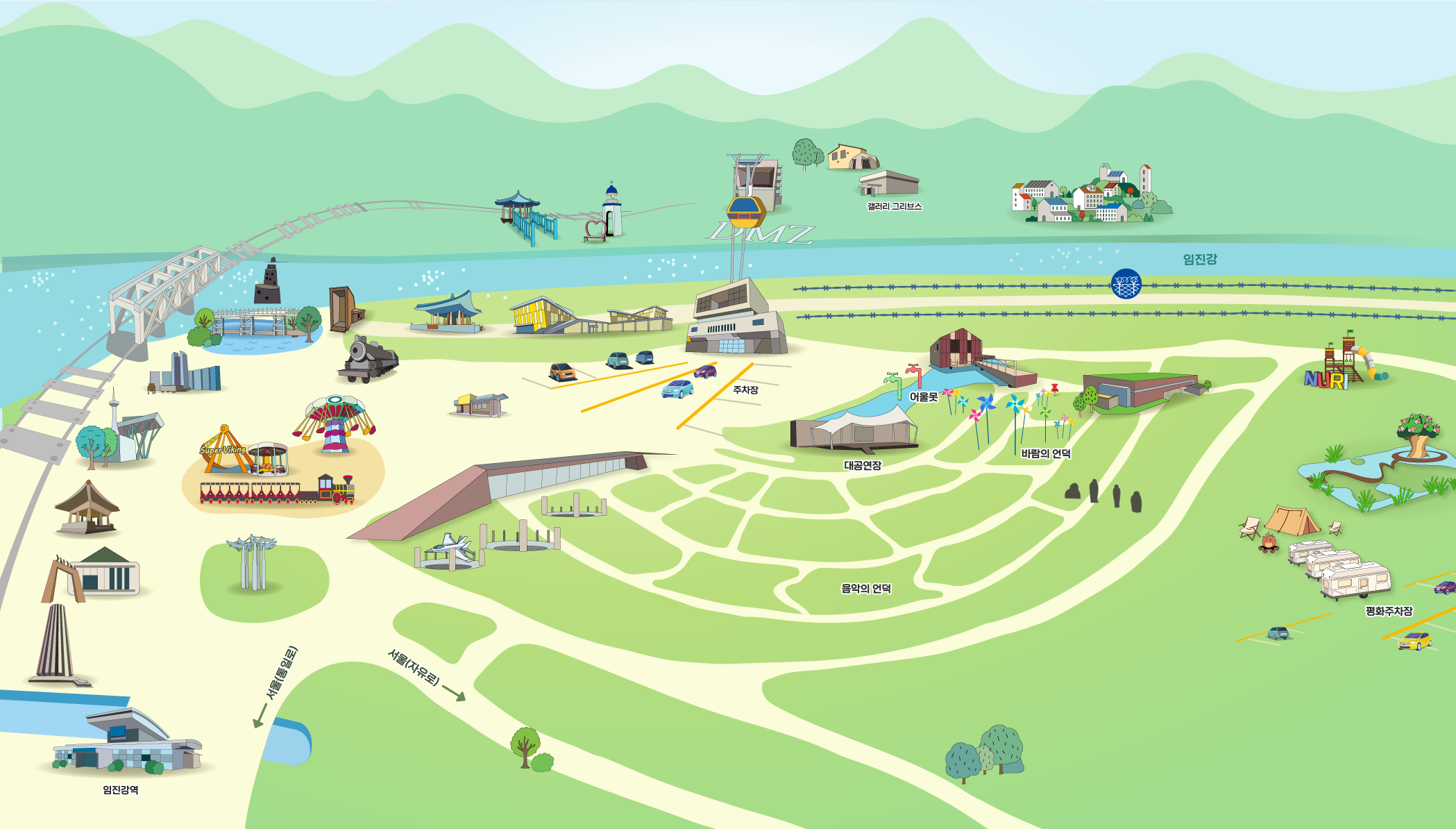 임진각 평화누리 지도